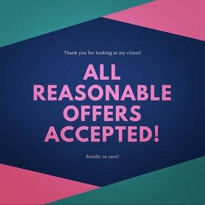 Reasonable offers accepted!